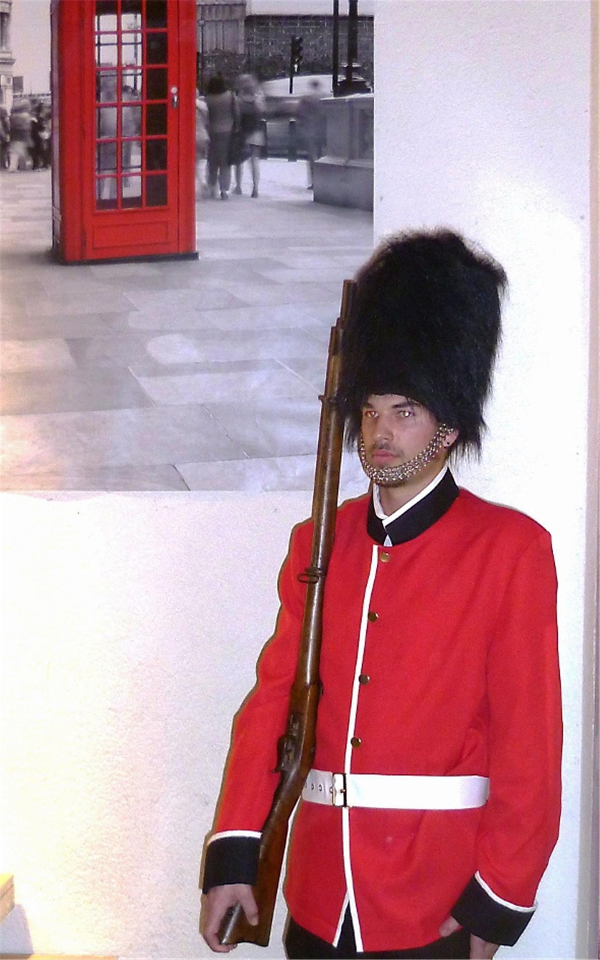 Der stramme königliche Gardist.