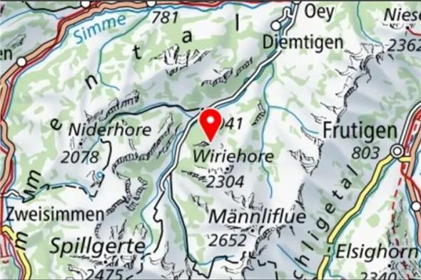 Der zivile Helikopter ist im Bereich «Obere Heitere» abgstürzt.