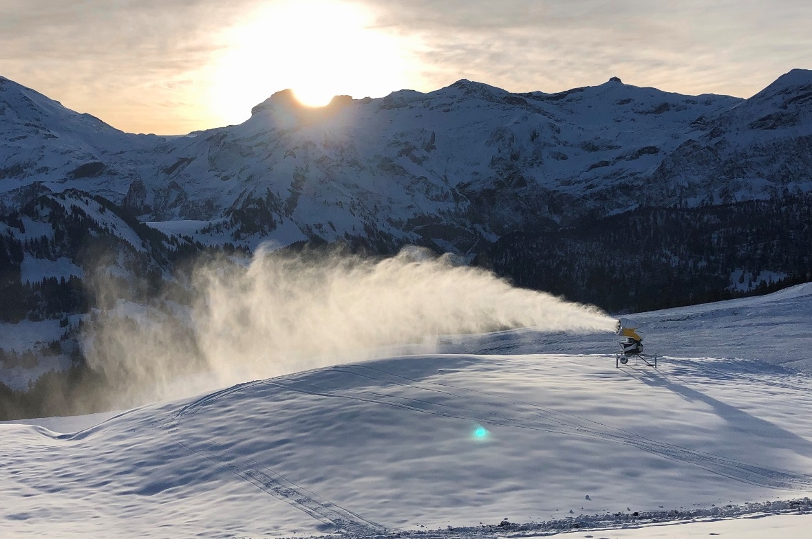 Die Beschneiung am Betelberg wurde bereits erfolgreich gestestet.