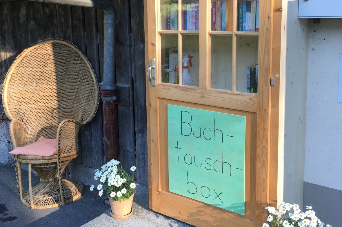 Die Bücherbox steht für den Austausch bereit.