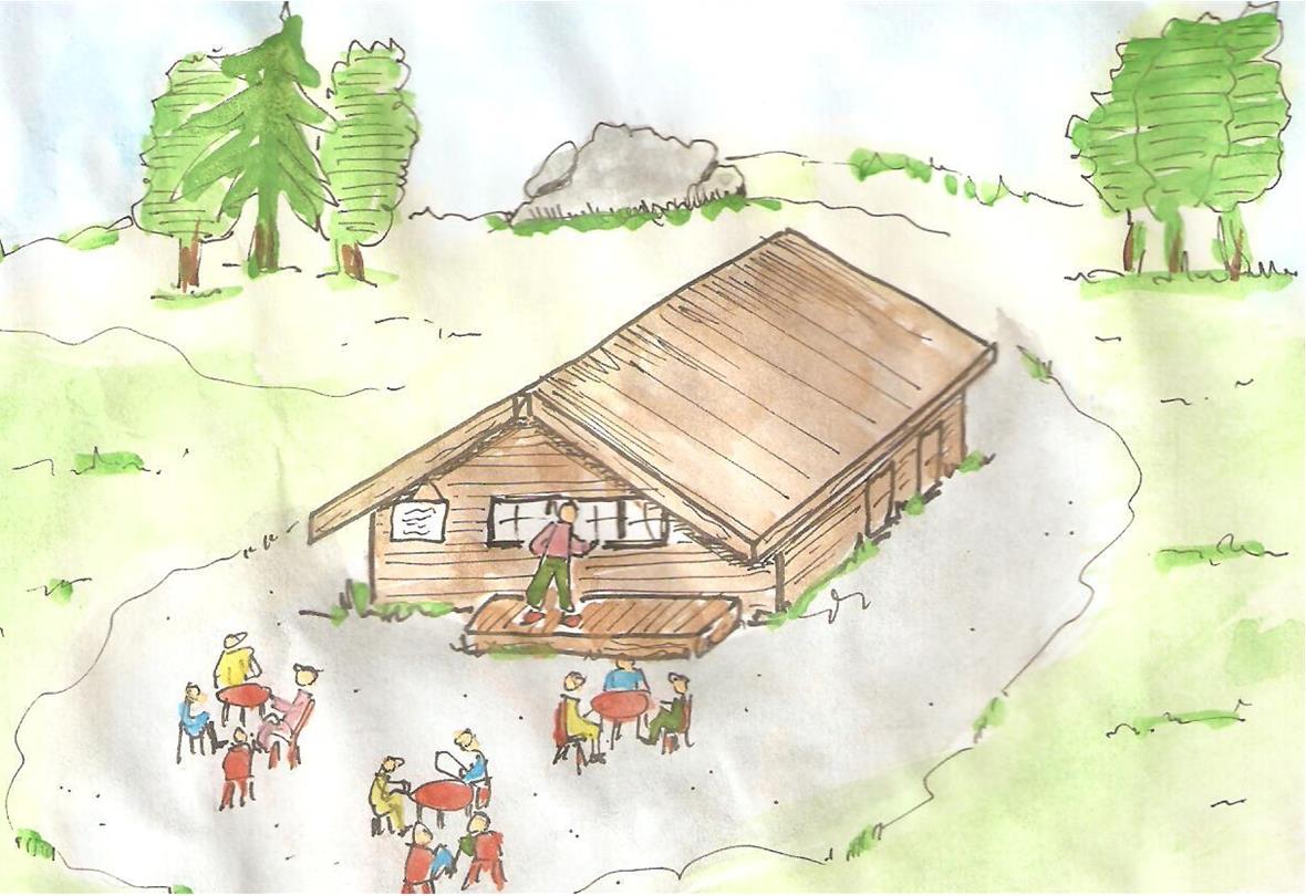 AlpKultur®-Begegnungs- und Kinderspielplatz Lenkerseeli auf Kurs Die Bühlberghütte wird den Streichelzoo beheimaten.