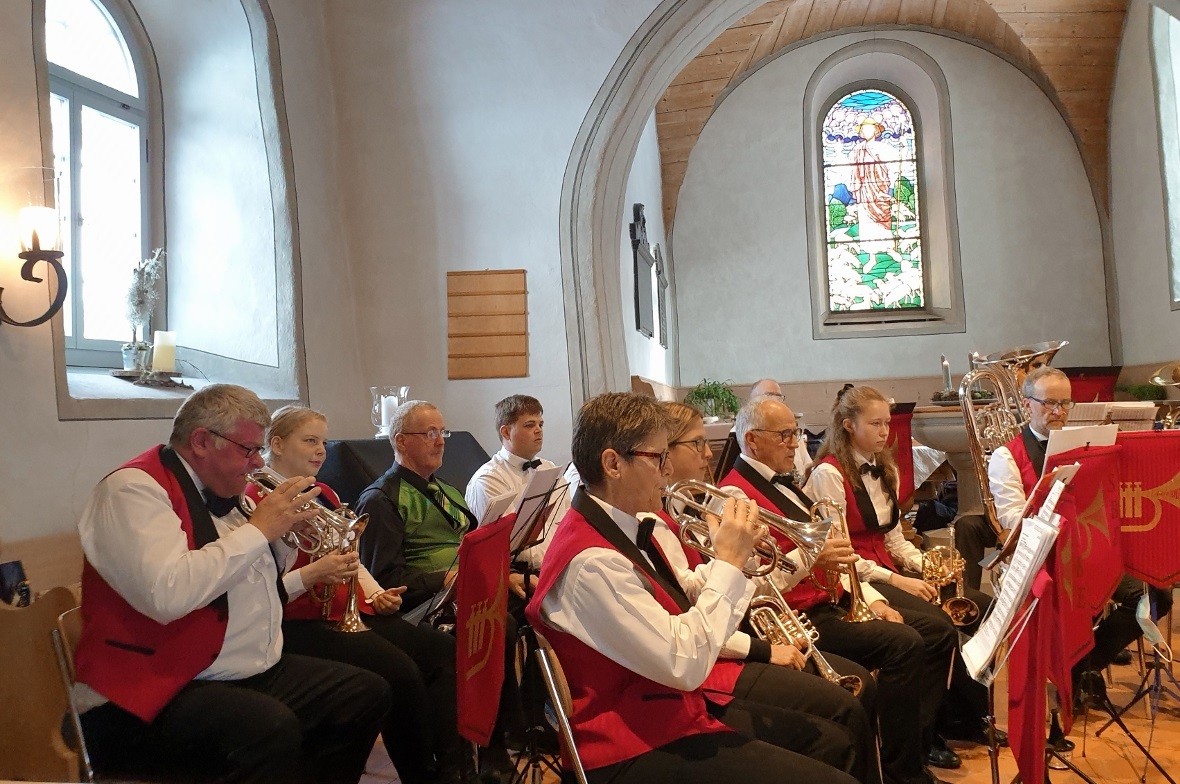 Die Es-Cornet Solisten des Simmentaler Brass Ensembles beeindruckten mit ihrem v...