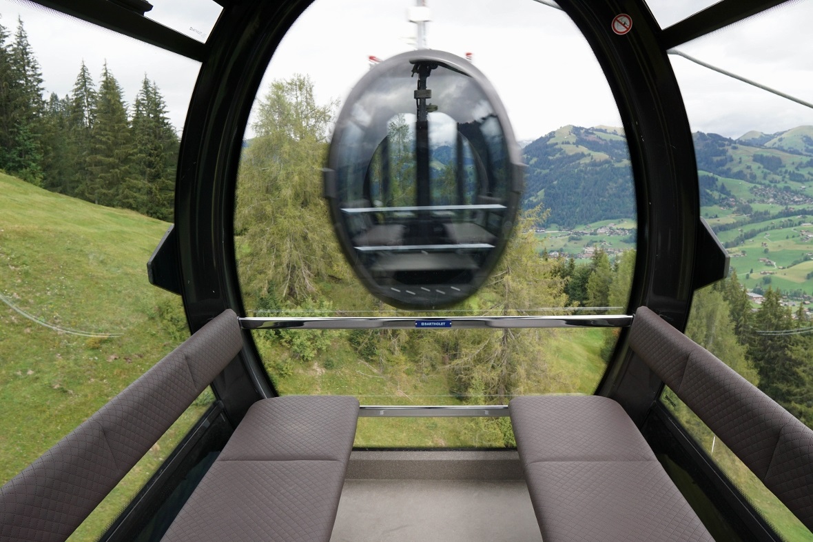 Die Gondeln der Eggli-Bahn: geräumig, komfortabel und schnell.