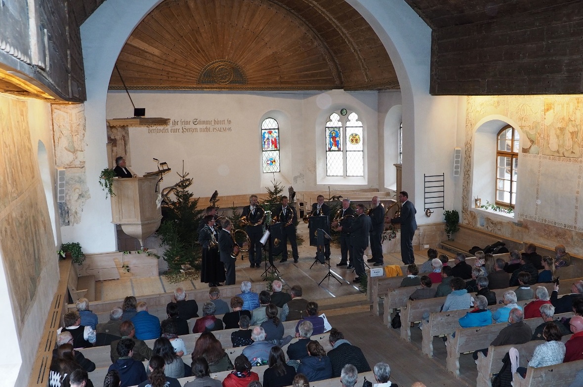 Die Gürbetaler Parforcehorn-Bläser weckten bei so manchem Zuhörenden die Bewunde...