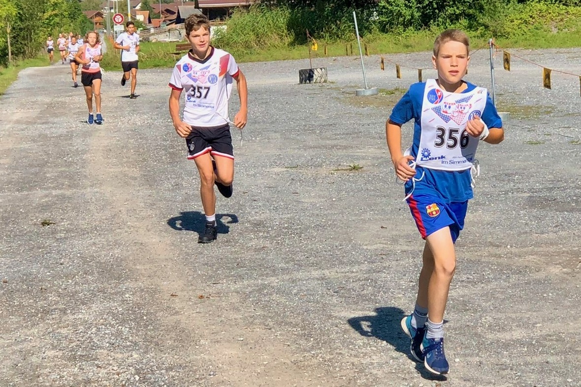 Die Hälfte der 2km-Strecke ist gleich geschafft.