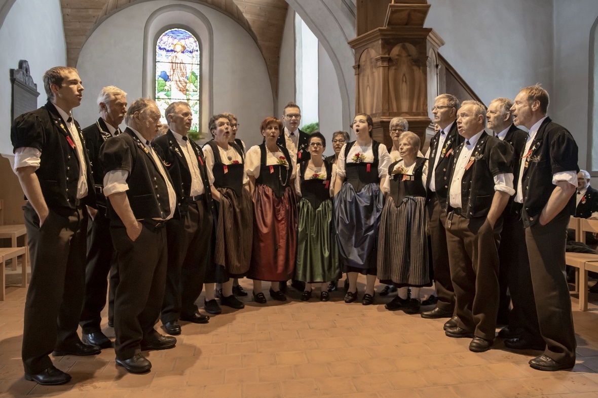 Die Jodlergruppe Schwenden übt fleissig für das kantonale Jodlerfest in Brienz u...