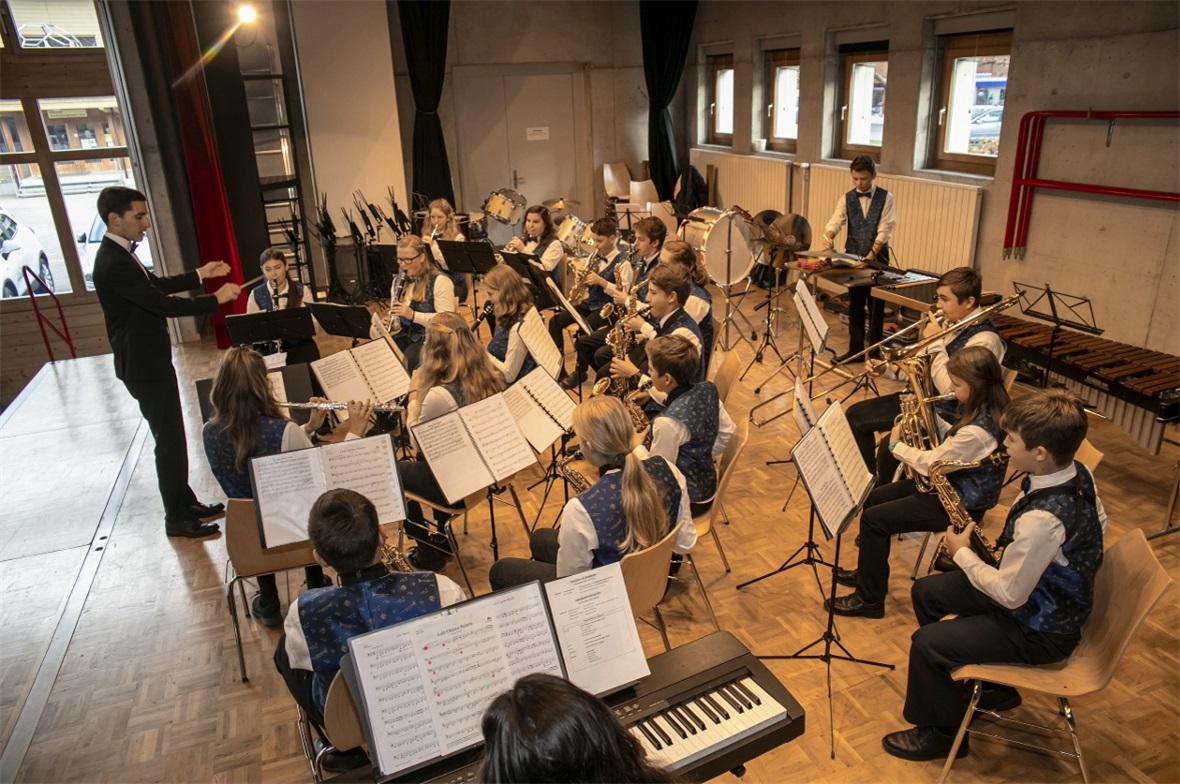 Die Jugendmusik einmal von oben betrachtet.