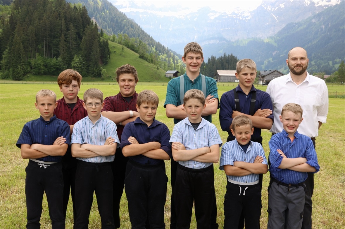 Die Jungschwinger vom Schwingclub Boltigen (hinten): Ben Eschler (2011), Ari Sch...