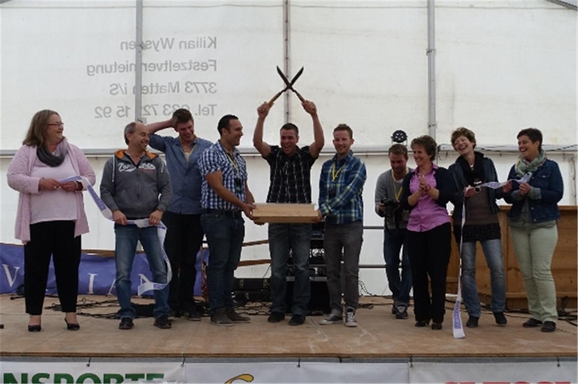 Die Mitglieder der Baukommission «Neubau Klubhaus» Jürg Thierstein, Bruno Nafzge...