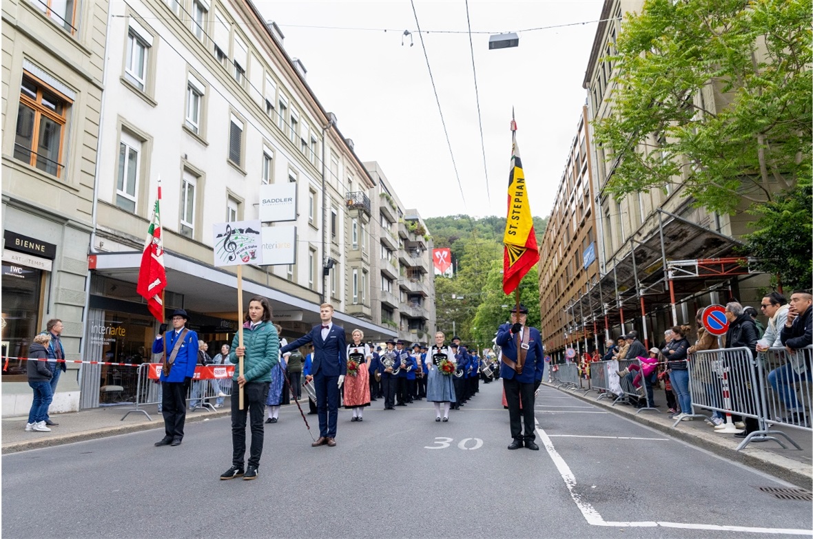 Die Musikgesellschaft Lenk St. Stephan spielte beim 35. Eidgenössisches Musikfes...