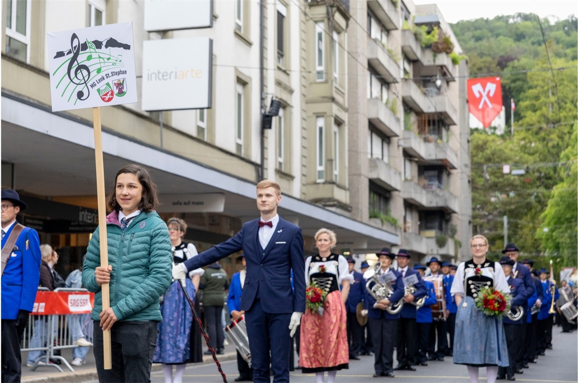Die Musikgesellschaft Lenk St. Stephan spielte beim 35. Eidgenössisches Musikfes...