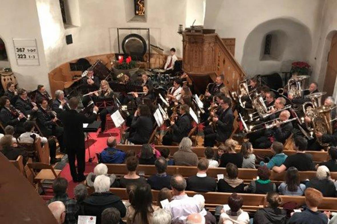Die Musikgesellschaft Wimmis erfreute das Publikum mit dem Adventskonzert.