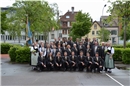 Die Musikgesellschaft Zweisimmen am Eidgenössischen Musikfest 2026 in Biel.