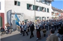 Die Musikgesellschaft Zweisimmen während des grossen Umzug.