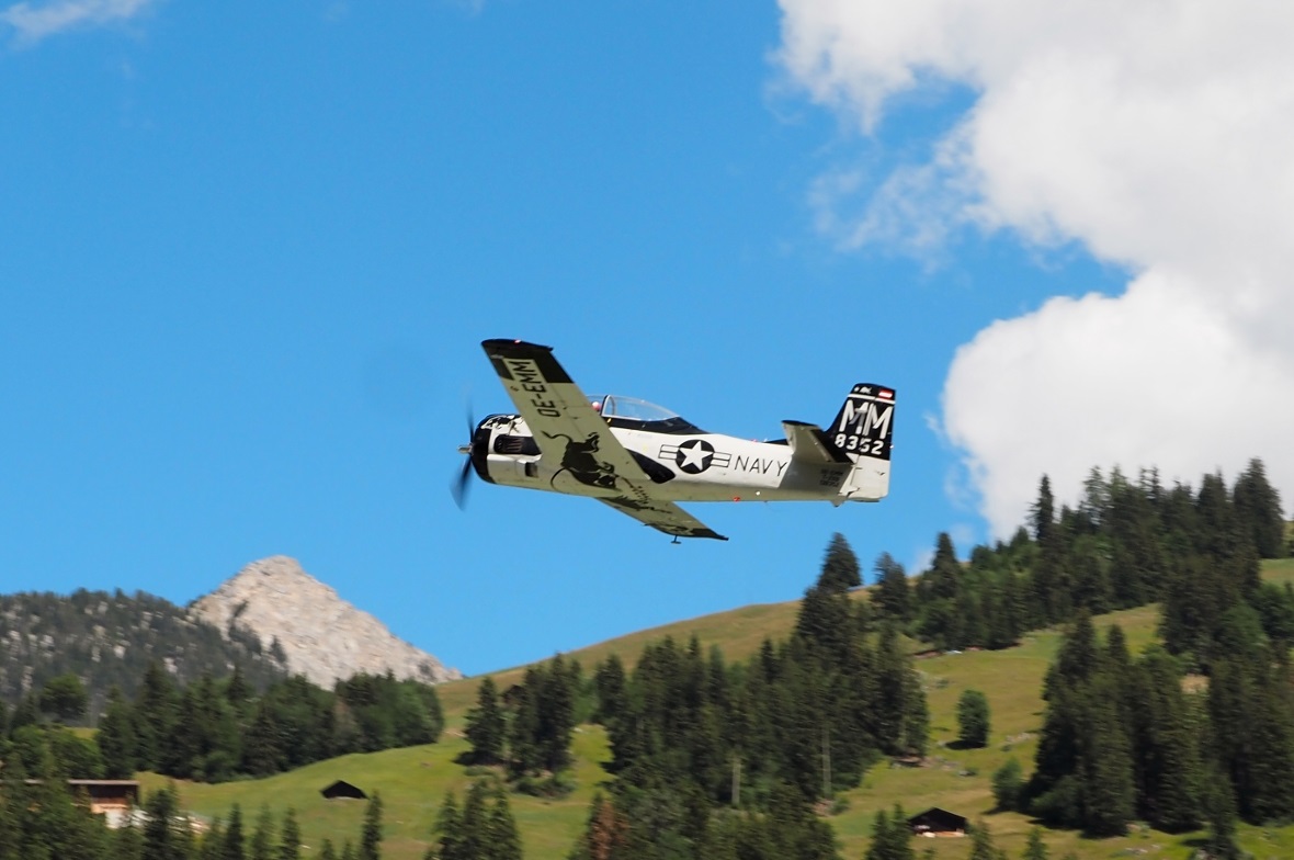 Die North American T-28B Trojan der Flying Bulls war ein Highlight dieses Hunter...