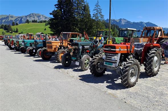 Die Oldtimer-Landmaschinen konnten auf dem Rossberg bestaunt werden.
