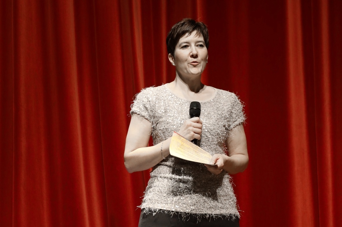 Die Präsidentin des Turnvereins Boltigen, Heidi Rubin, eröffnete die 100-Jahr-Fe...