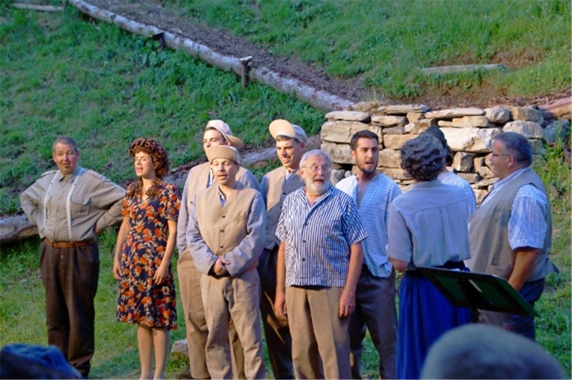 Die Probe des Gefangenenchors für den Auftritt am Berggottesdienst.