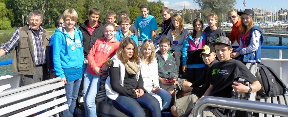 Die Reisegruppe aus St. Stephan genoss das schöne Wetter auf dem Schiff.