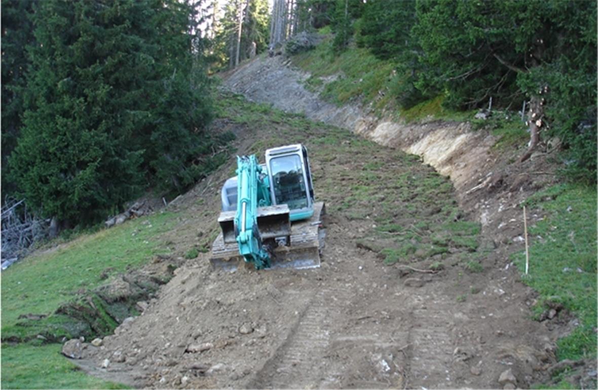 Die Schlittelpiste ist auf diesen Winter optimiert und im oberen Teil entschärft worden.