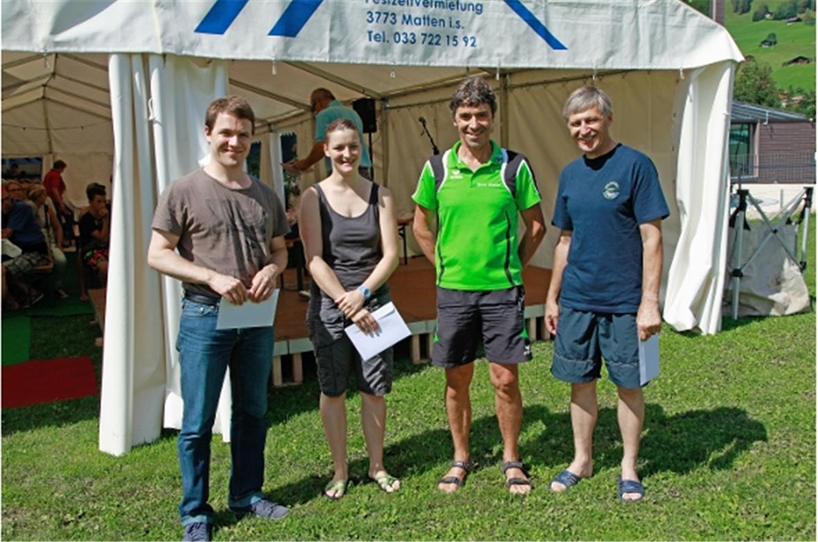 Die Sieger: Olivier Winkler, Irene Neuenschwander, Silvio Winkler und Heinz Sahli, The Bay Watcher.