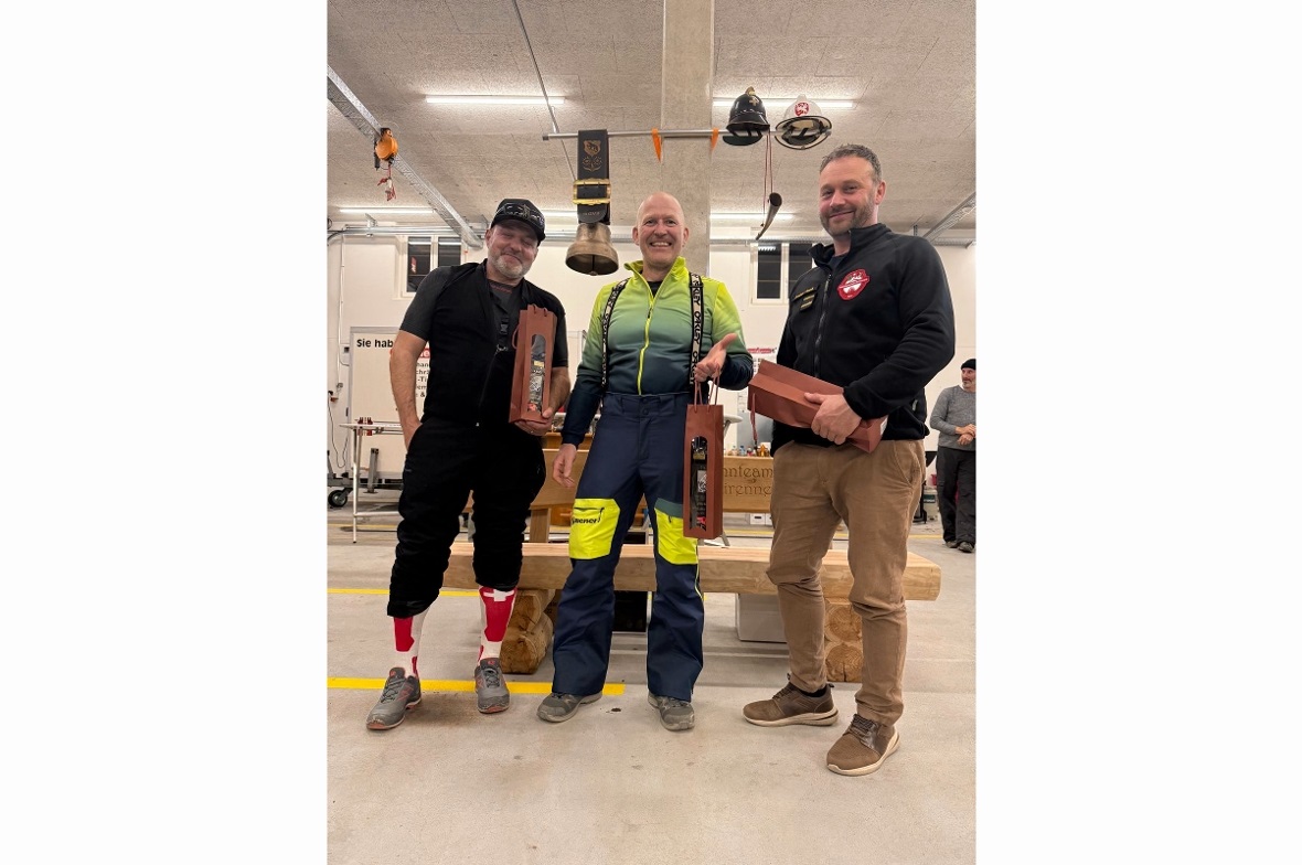 Die Sieger der Hausausforderung «Zeitschätzung» von Mike von Grünigens Lauf als ...