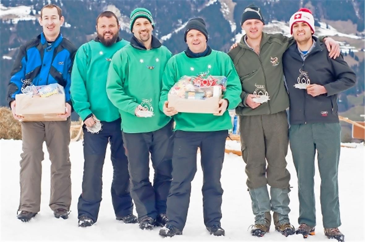 Die Sieger in der Elite-Wertung Herren. Die beiden Sieger in der Mitte: Hubert S...