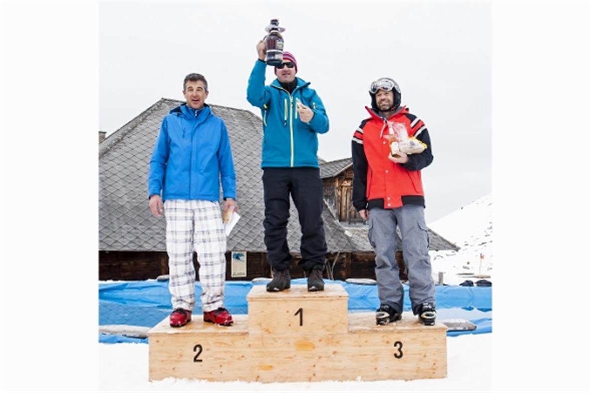 Die Sieger in der Kategorie Herren Ski: v.l. Koni Werder, Thomas Ryser, Pascal A...