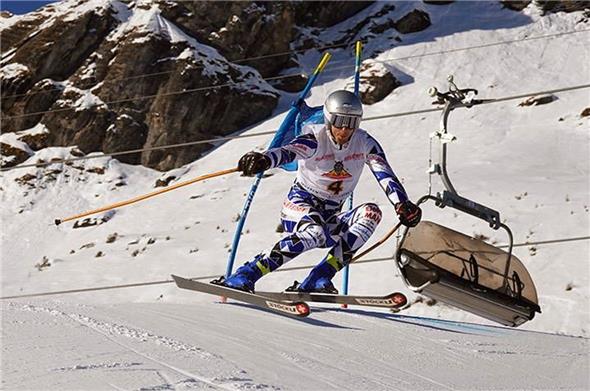 Die Siegesfahrt im Riesenslalom von Patrick Zürcher.