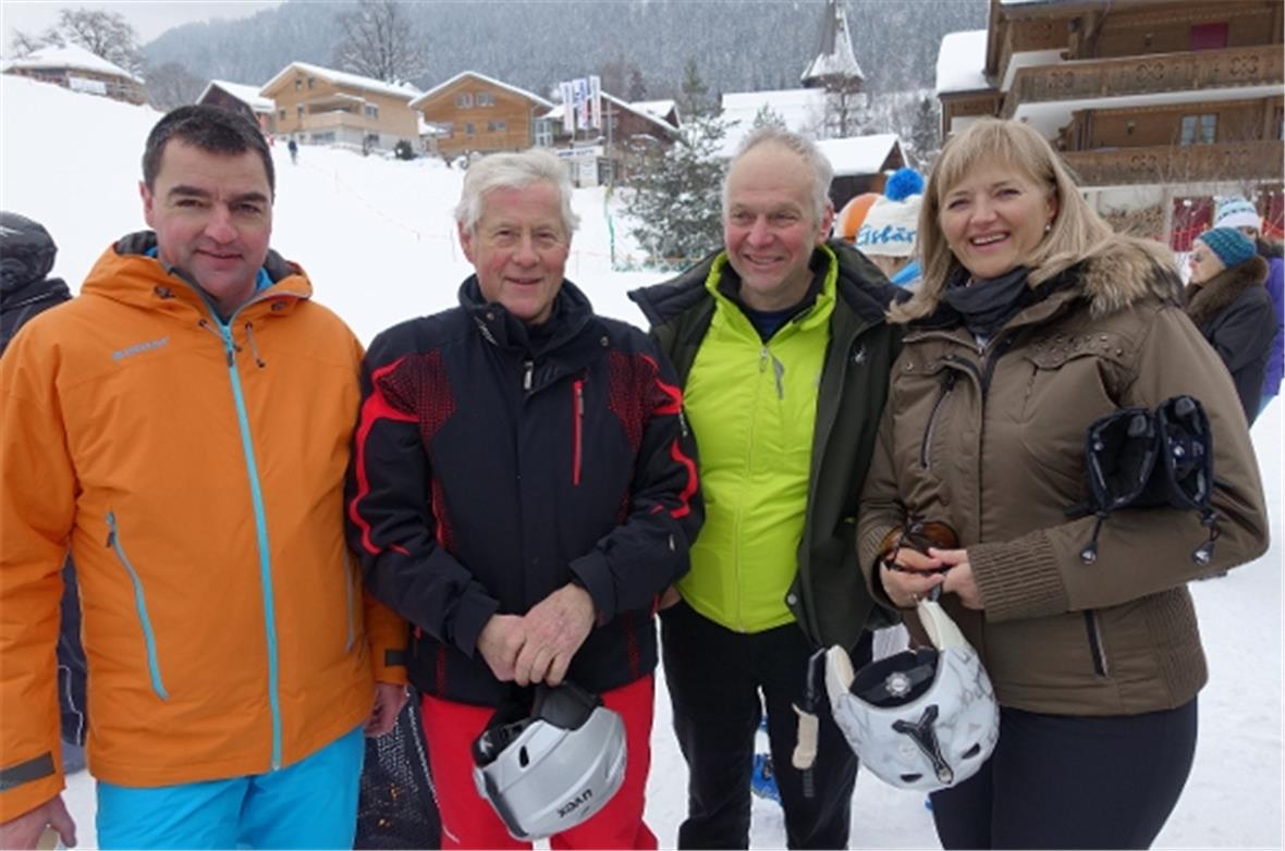 Die Simmentaler Grossräte unter sich: Thomas Knutti, Hans-Jörg Pfister, Christia...