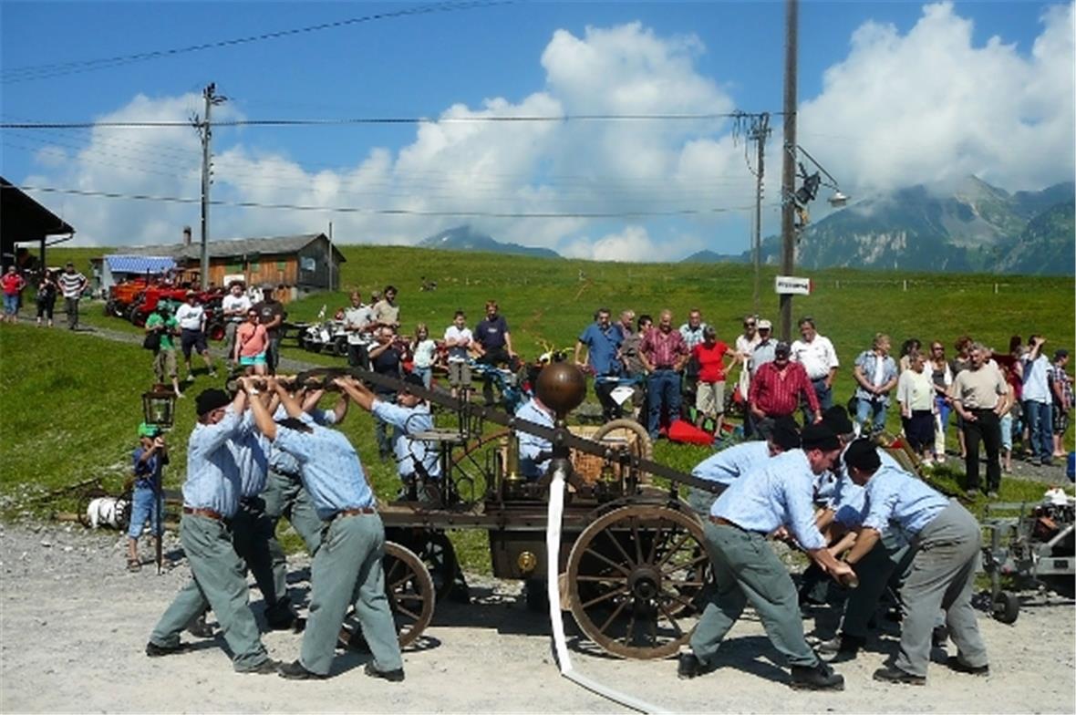 Die Spritze im vollen Einsatz.