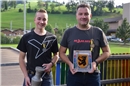 Die Tagessieger am Mannenberg-Schiessen: Roland Perren (rechts) mit dem Maximum ...