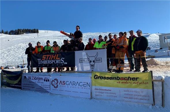 Die Teilnehmer am Timbersportwettkampf genossen den Sport, das Wetter und die gute Atmosphäre an der Lenker Haslerbar.