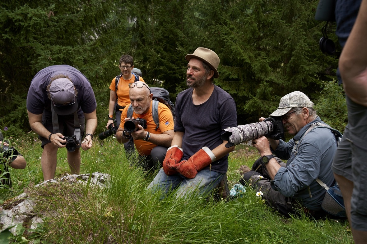 Die Teilnehmer an der Exkursion nutzten die Gelegenheit natürlich auch ausgiebig...