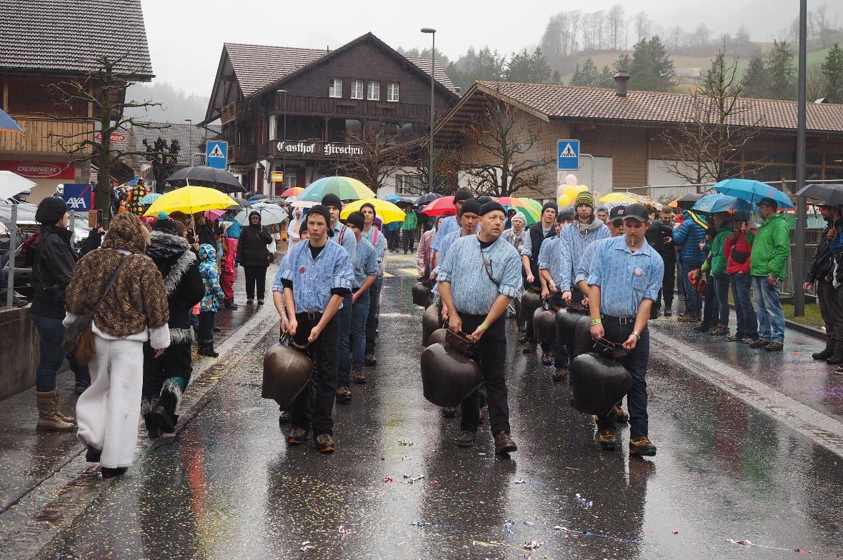 Die Treichler beendeten den Umzug.