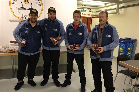 Die Turniersieger: Thomas Hiltbrand, Simon Streun, Michael Rösti und Markus Streun.