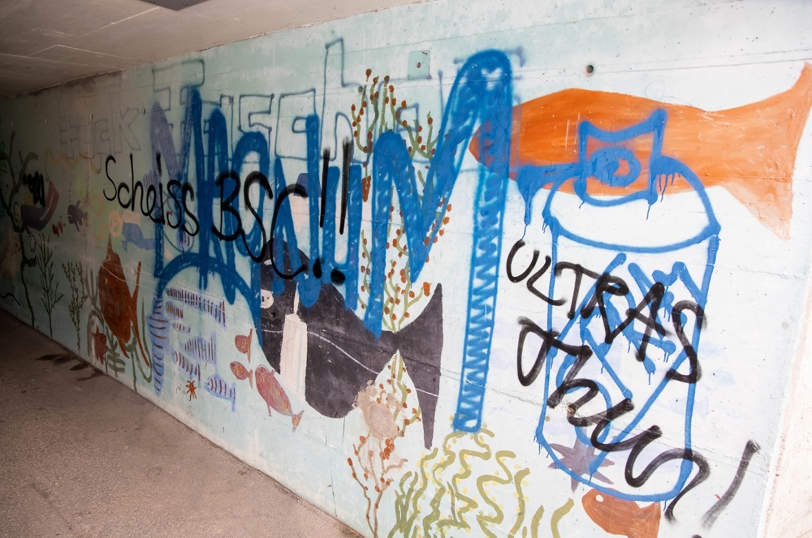 Die Unterführung vor der Aktion