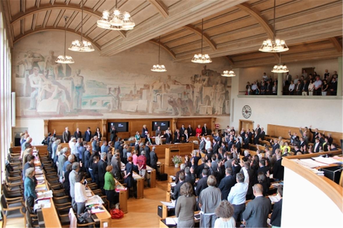 Die Vereidigung der Grossratsmitglieder.