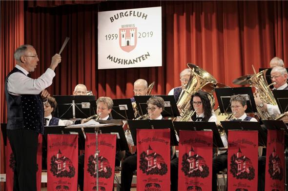 Die Wimmiser Burgfluh-Musikanten feierten unter der dynamischen Leitung von Beat Siegenthaler ihr 60-jähriges Jubiläum.