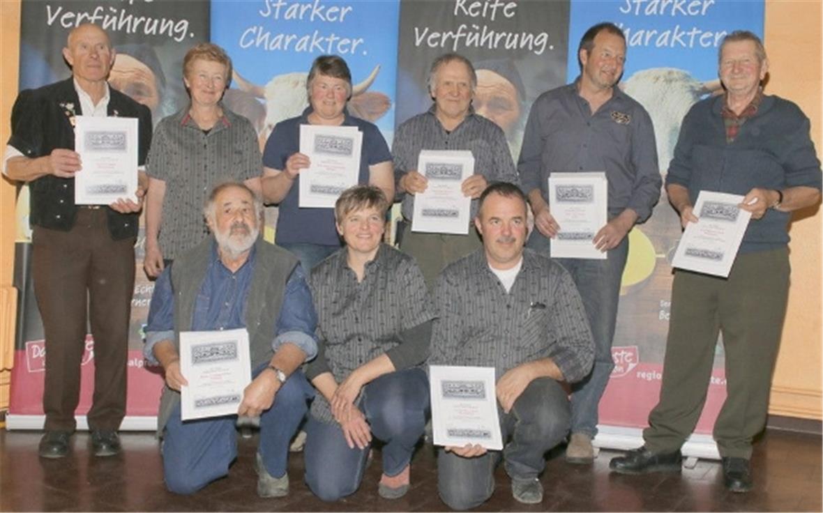 Die anwesenden Geehrten aus dem Obersimmental.