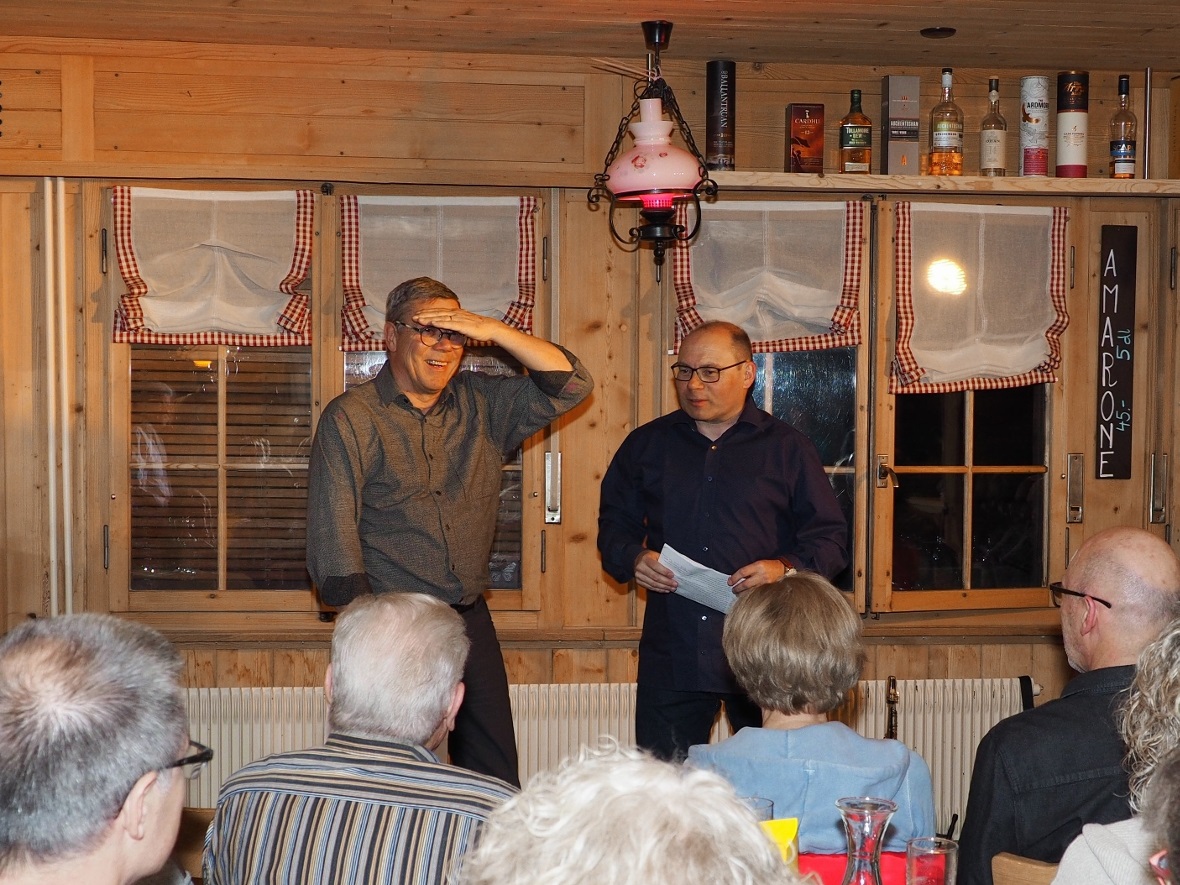 Die beiden Gründer von Zweisimmen Jazz, Jules van Enckevort und Markus Bachmann ...