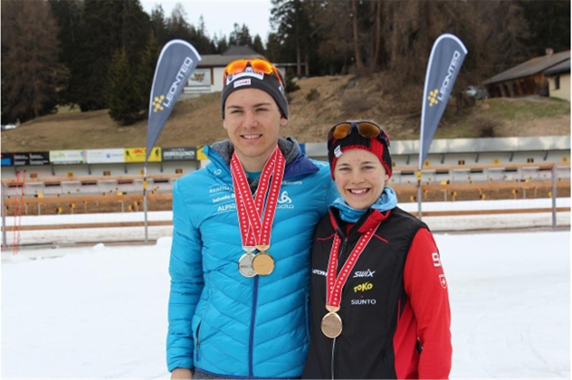 Die beiden erfolgreichen Medaillengewinner vom Skiclub Zweisimmen: Joscha Burkha...