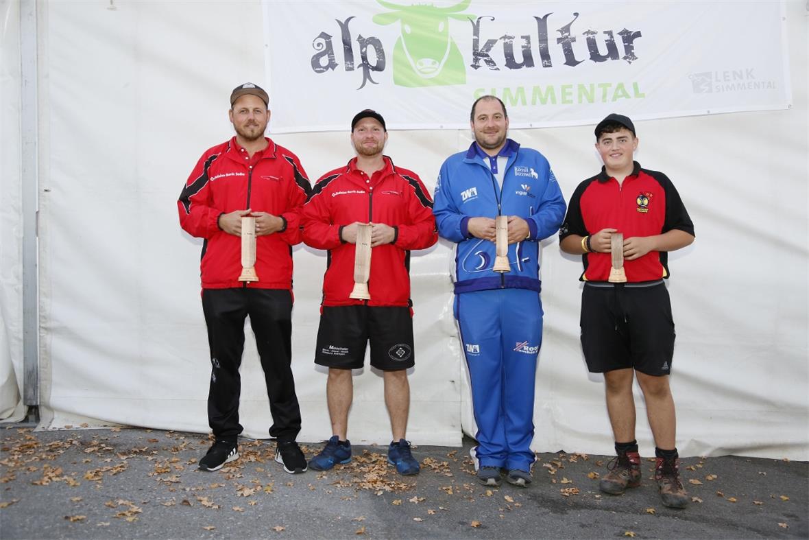 Die besten Einzelschläger: auf dem 2. Rang Manuel Weber, Sieger Michael Spichige...