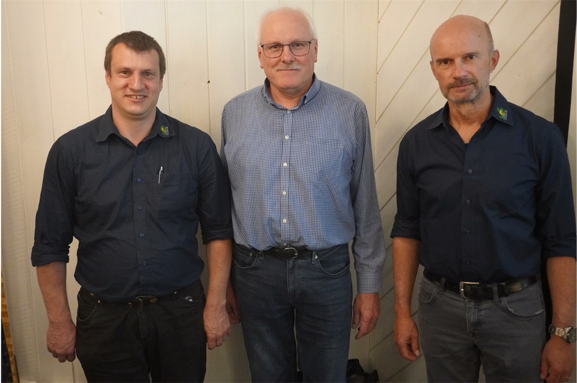 Die dreier Geschäftsleitung der Landi Simmental – Saanenland: von links Jürg Knu...