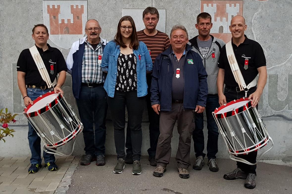 Die erfolgreiche Gruppe «Stockhorn: Erwin Boss, Angela Jukic, Walter Sigrist, Hans Rudolf Fankhauser und Fritz Kunz.