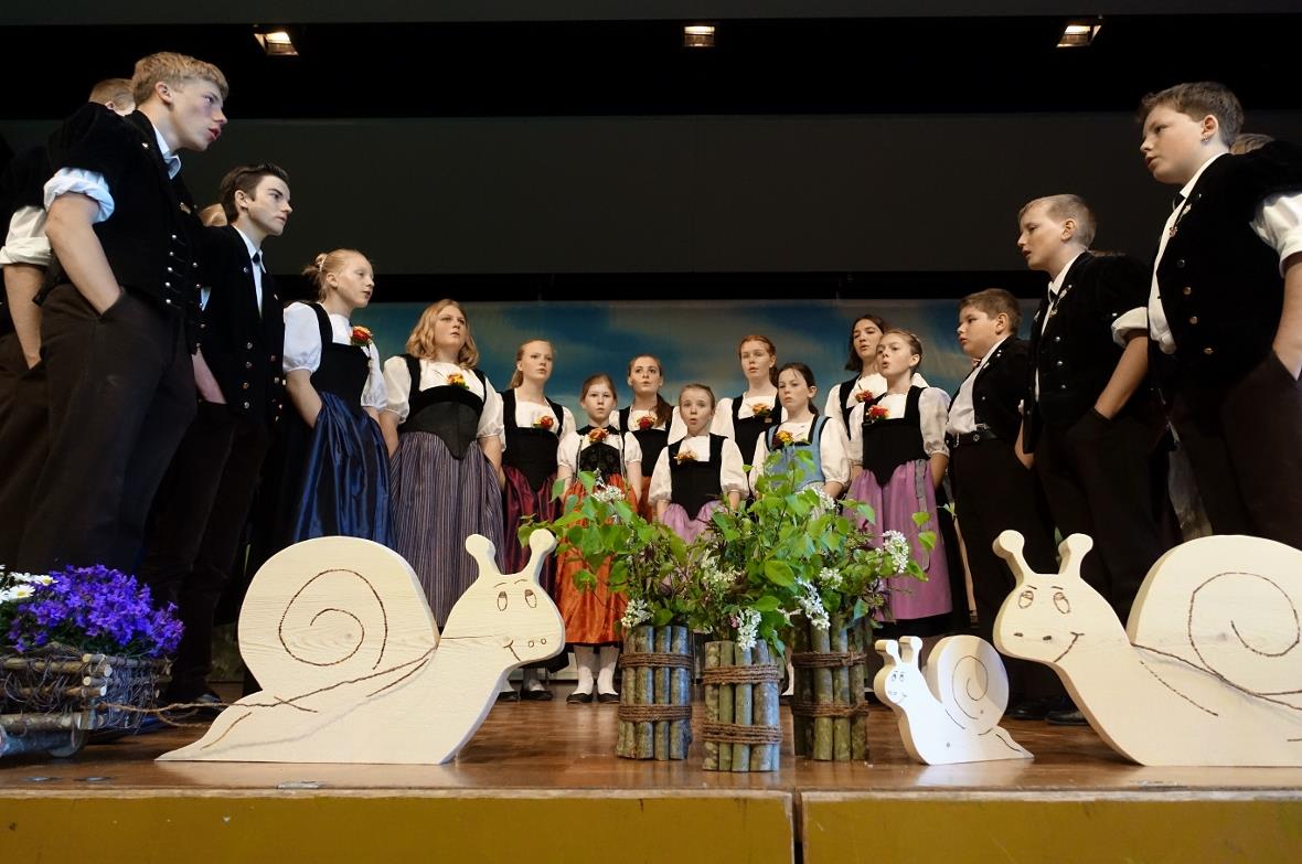 Die gastgebende Jungjodlergruppe Lenk-Matten-St. Stephan trat unter der Leitung ...