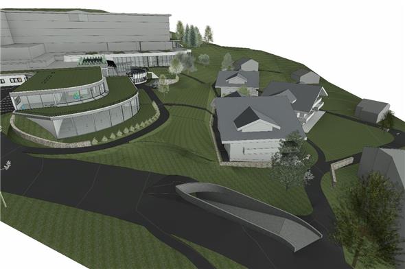 Die geplante Erweiterung der bestehenden Hotelanlage soll durch Anbauten und drei kleinere Neubauten erfolgen.