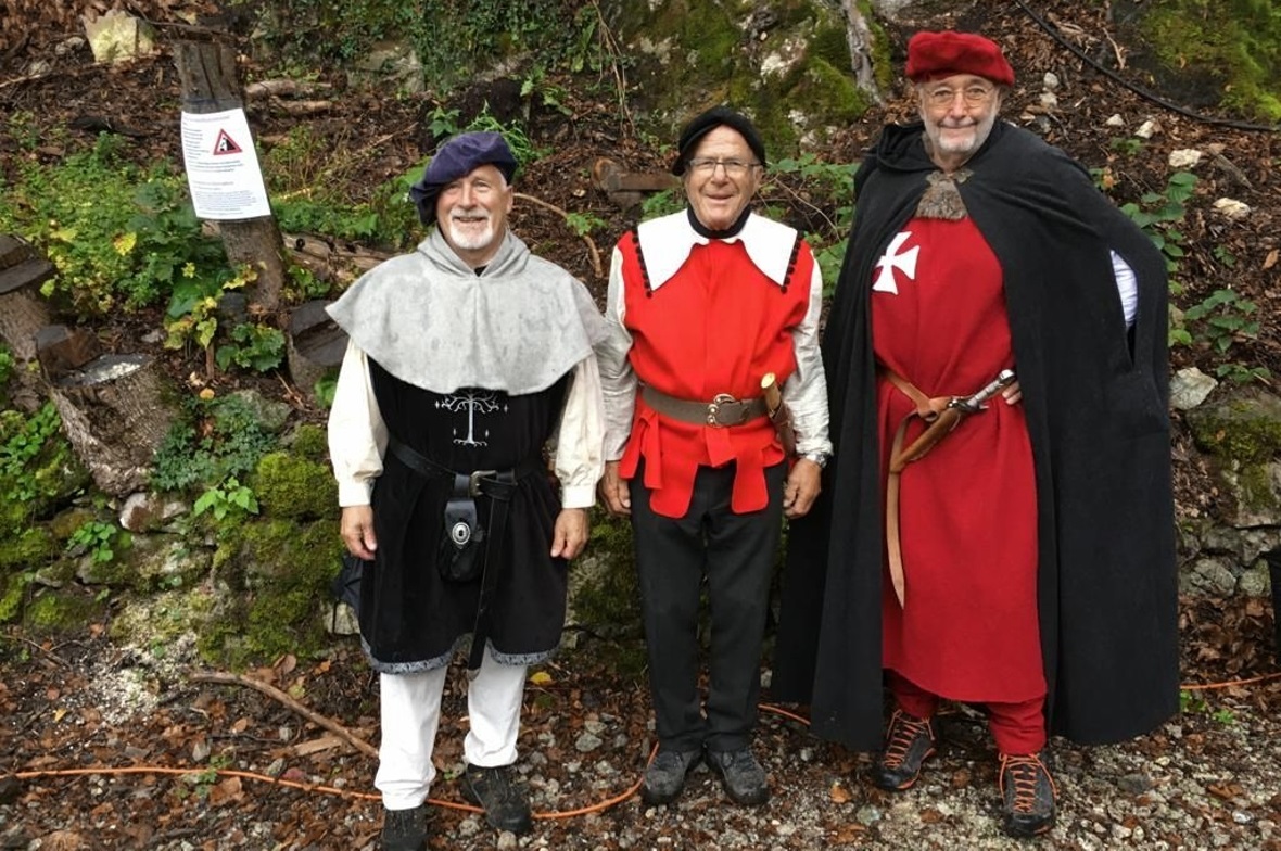 Die «gewandeten Leute» sind immer wieder einmal auf der Burg Mannenberg anzutref...