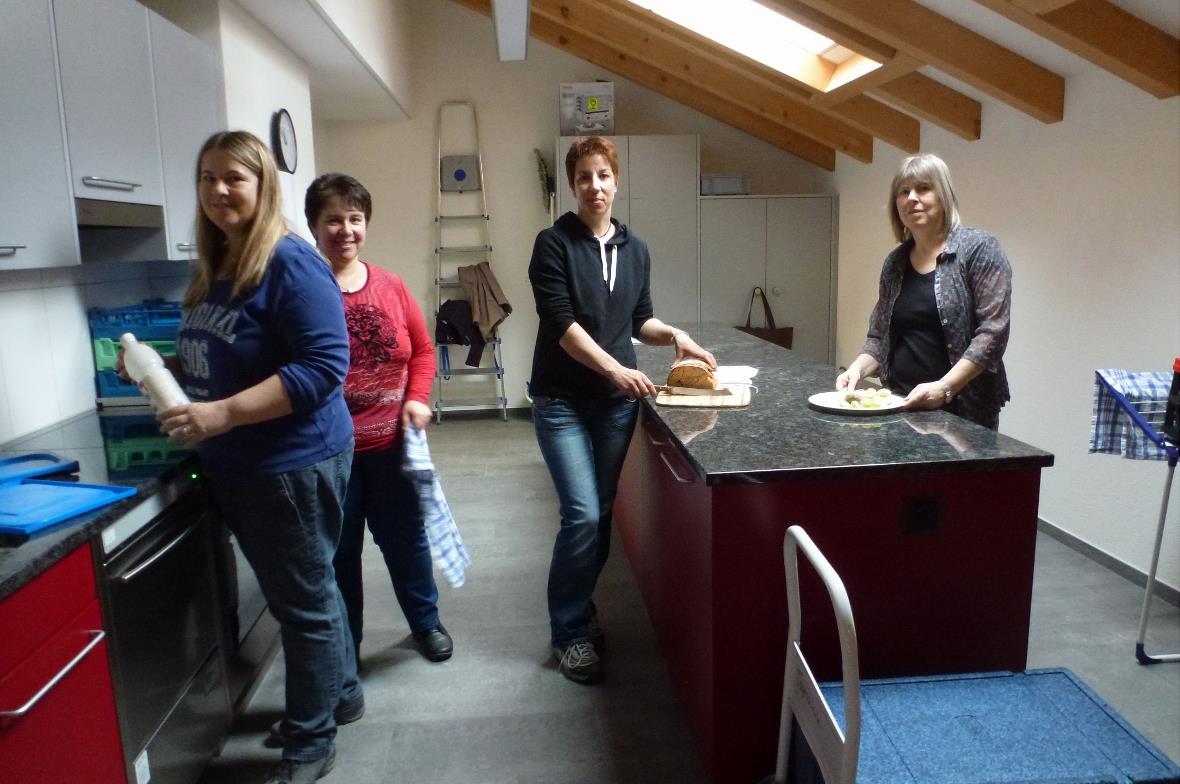 Die vier Mitarbeiterinnen vom Modul Mittagstisch.