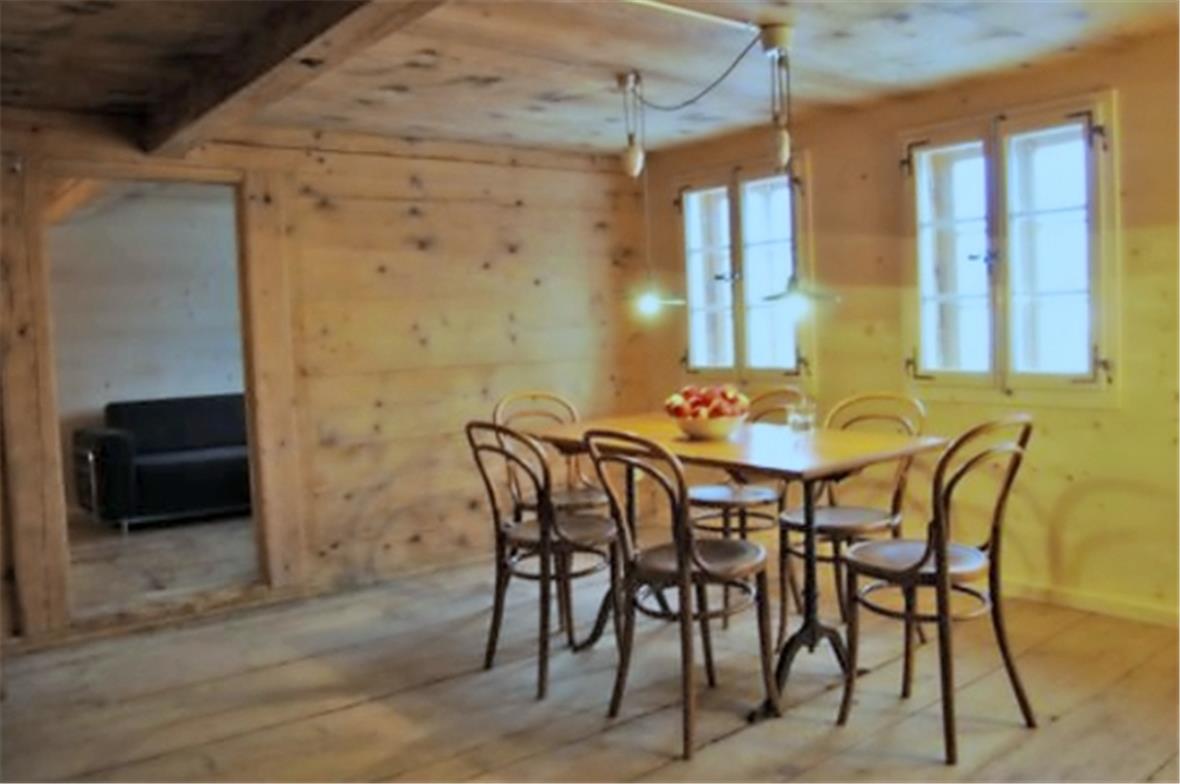 Die von späteren Zutaten befreite Stube, allerdings noch nicht mit dem «richtige...